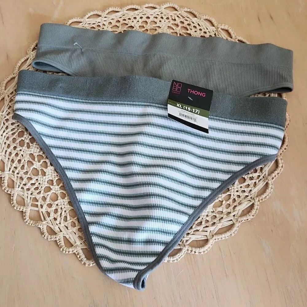 No boundaries 2 pack seamless thongs green